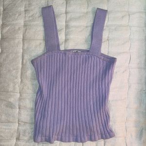 Ribbed Lavender Madewell Sweater Tank Size Small